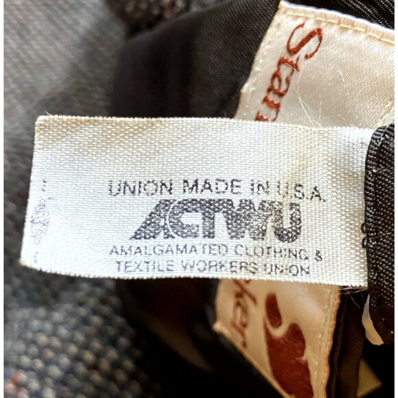 Stanley Blacker Tweed Wool Vintage Sport Coat Gray Check Fleck 42 44 USA - Picture 16 of 16